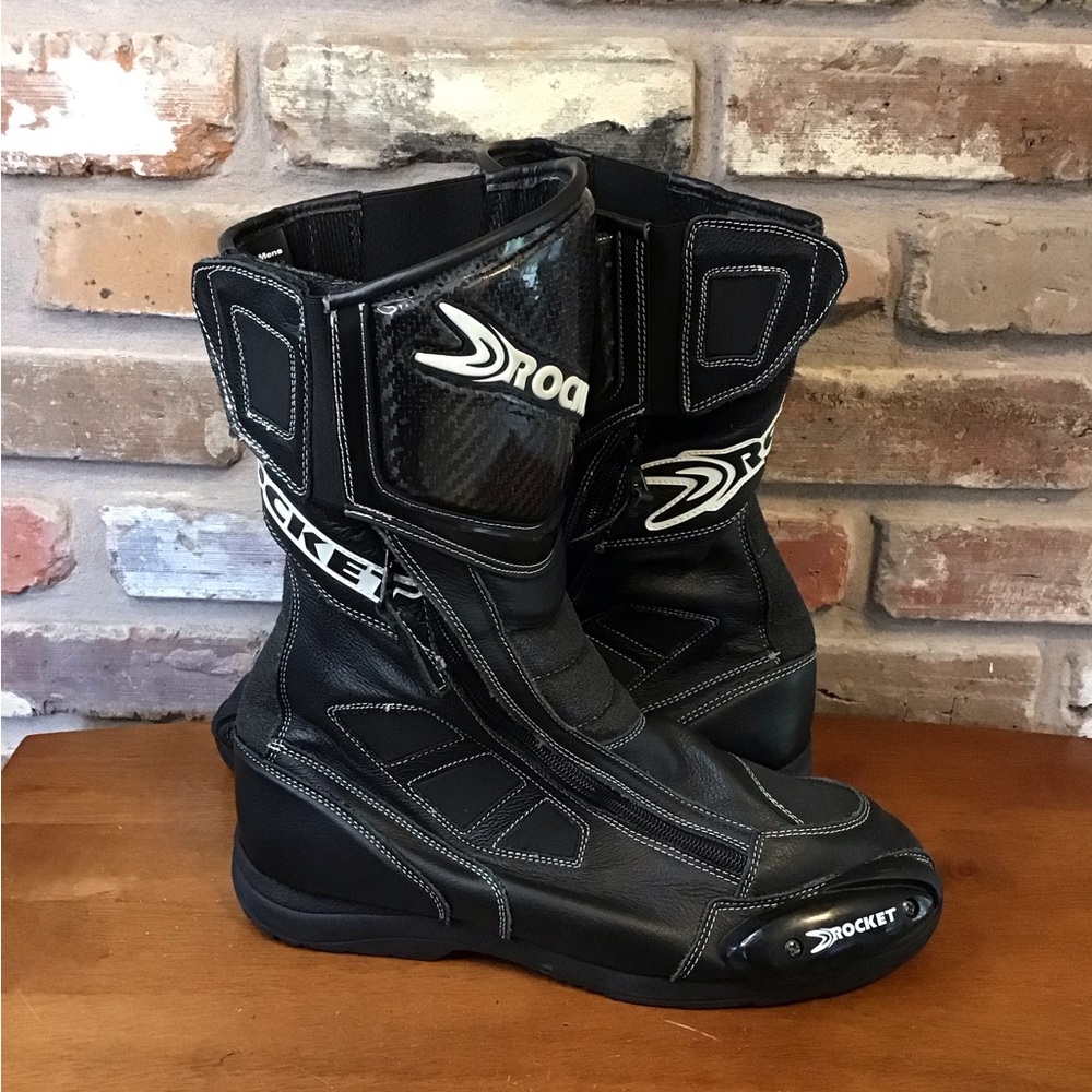JOE ROCKET Black Motorcycle Racing Boots 9 - Picture 3 of 10